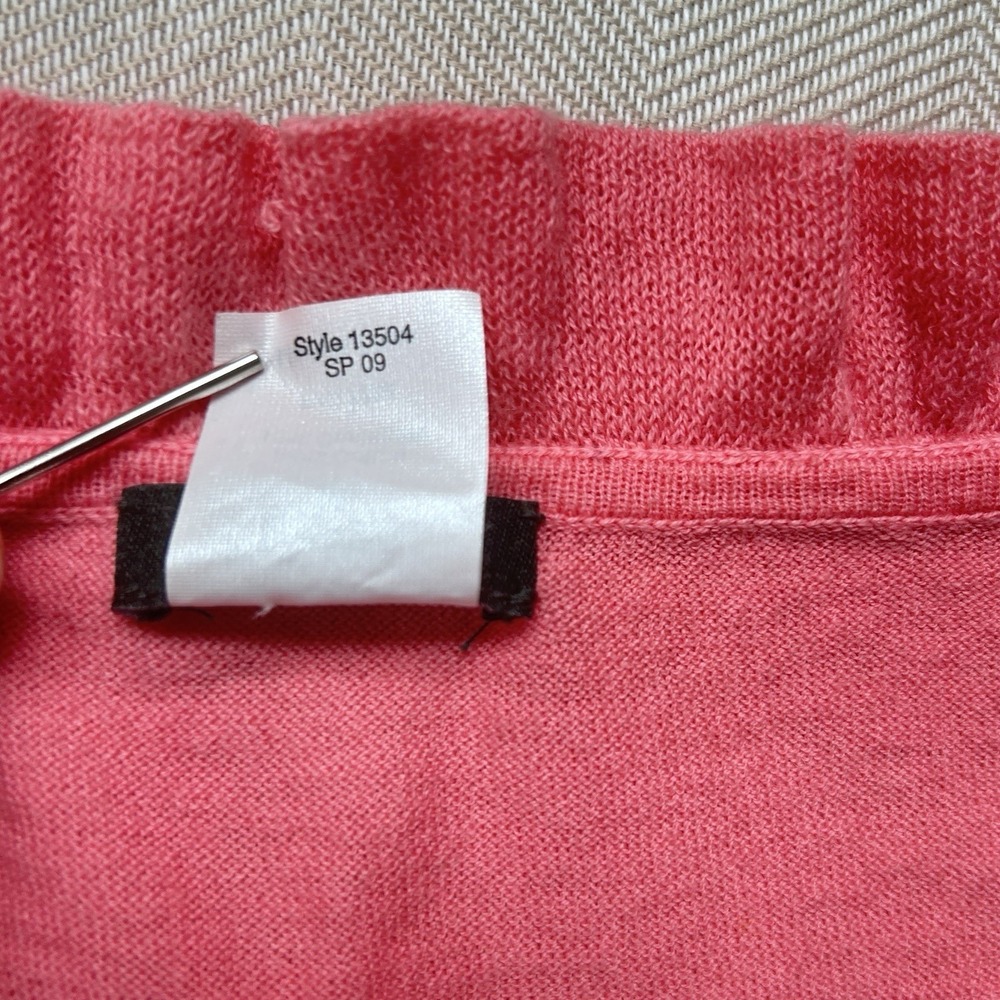 J.Crew Y2K Ruffle Trim Top Open Cardigan Shrug Cashmere Blend Short Sleeve Layer - Picture 11 of 14